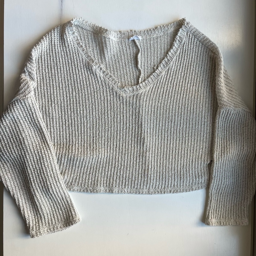 American threads cropped sweater